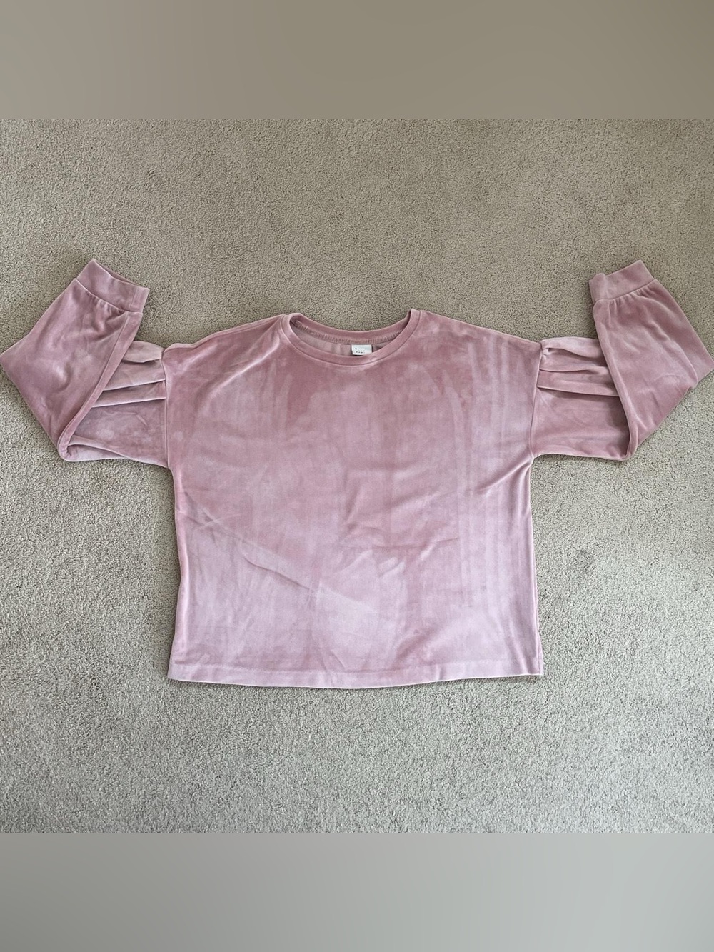 rose velour sweater